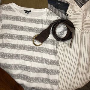 Theory T-Shirt Black and White Sz S